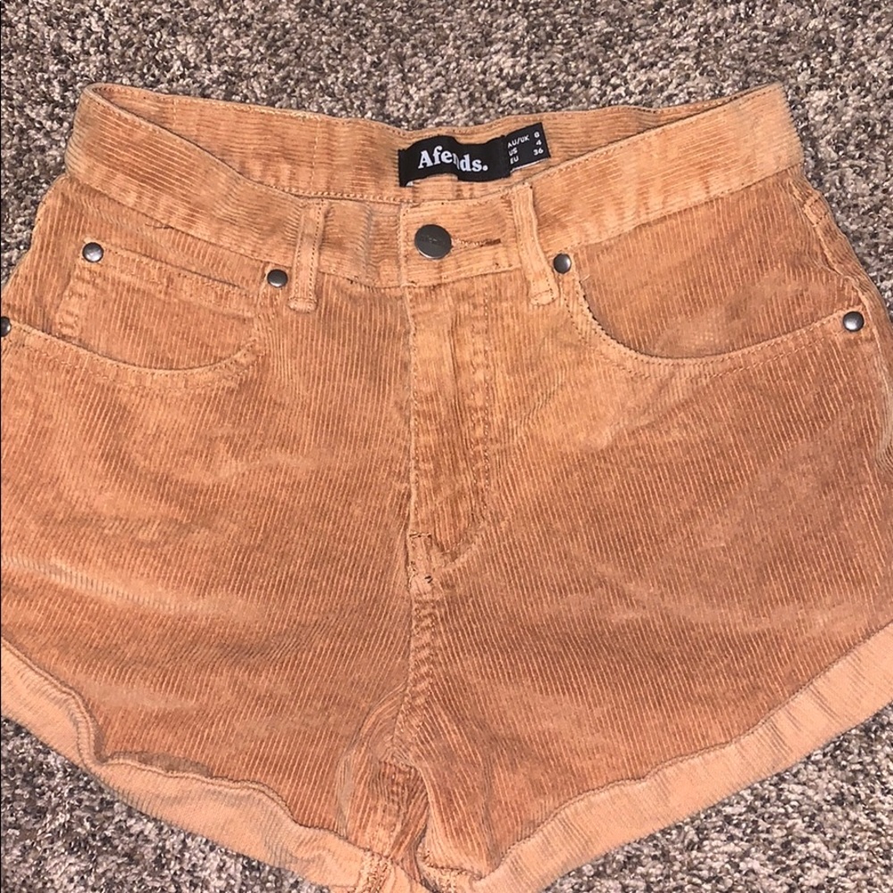 Brown corduroy shorts